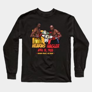 Hagler vs Hearns Comics Retro Long Sleeve T-Shirt